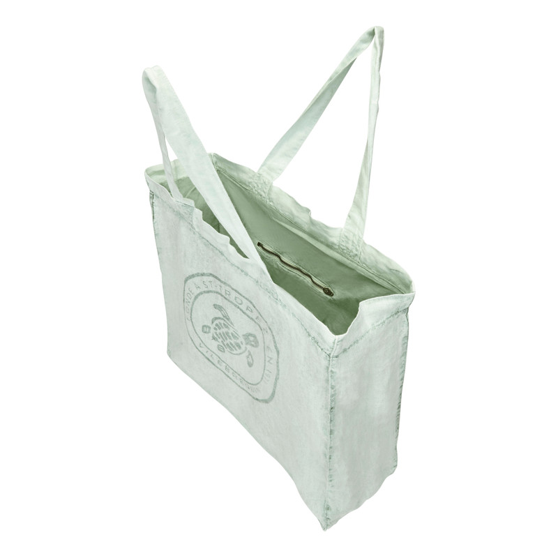 Linen Turtle Unisex Tote Bag Mineral Dye 3