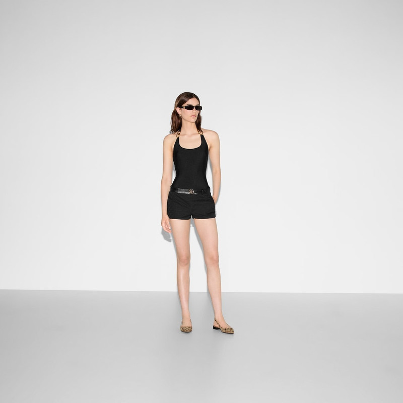GUCCI Sparkling jersey swimsuit with Interlocking G outlook