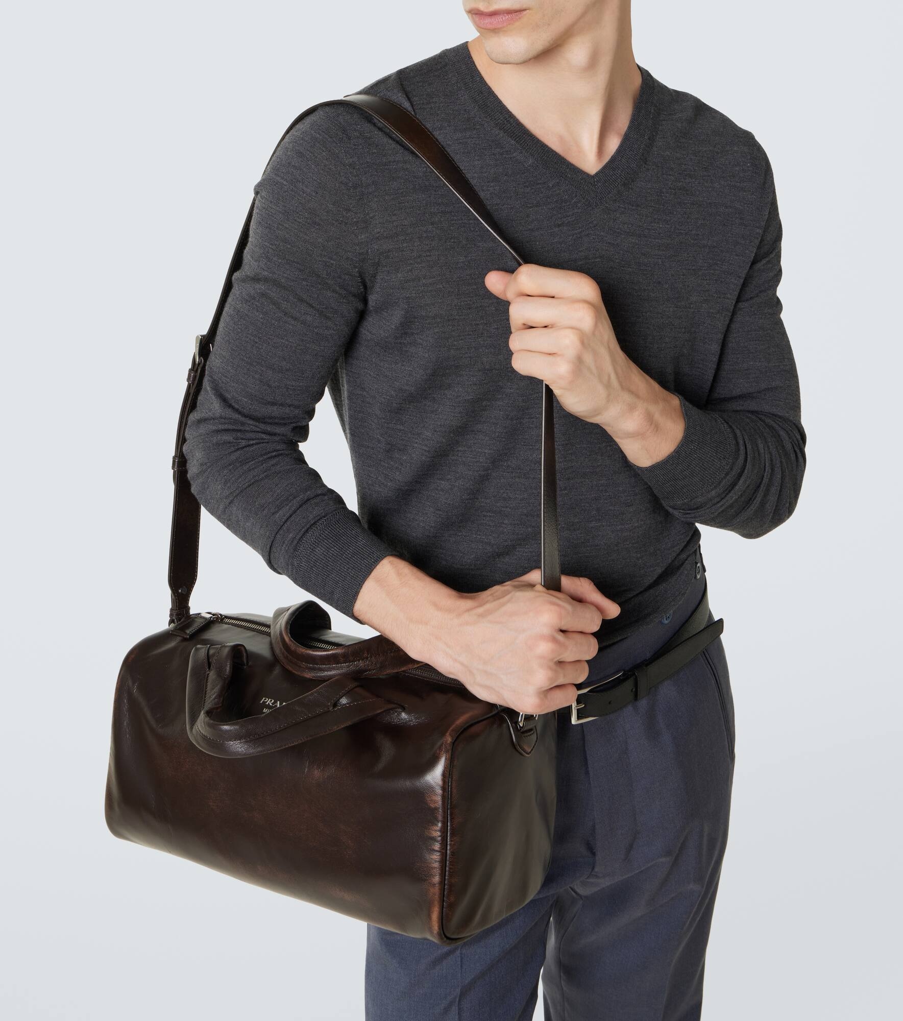 Small leather duffel bag - 2