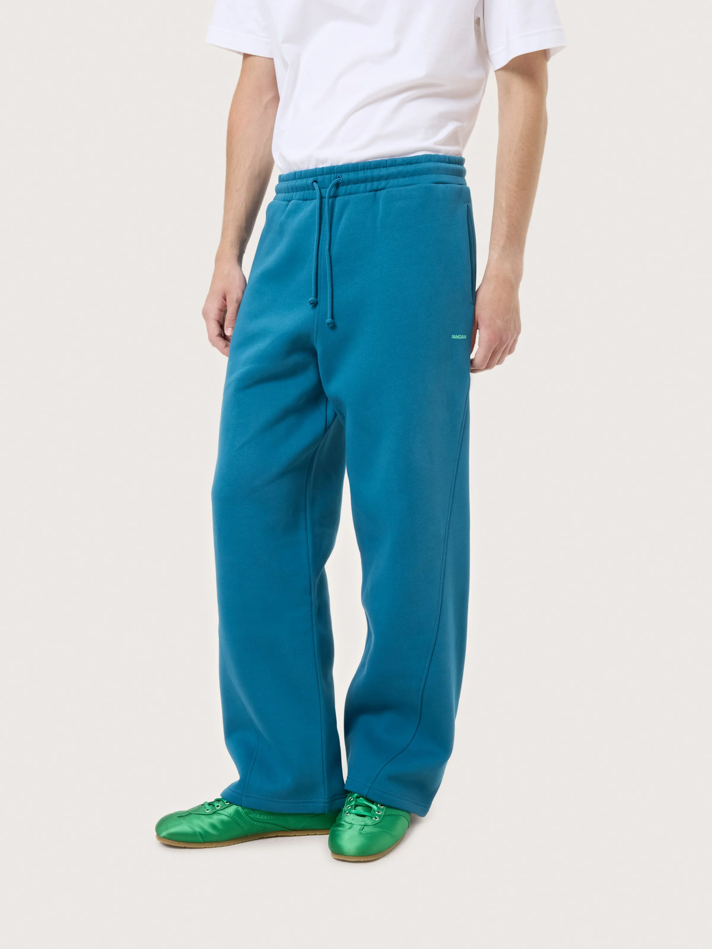 Mens Heavyweight Drawstring Straight Leg Track Pants - Crimson Echo - 1