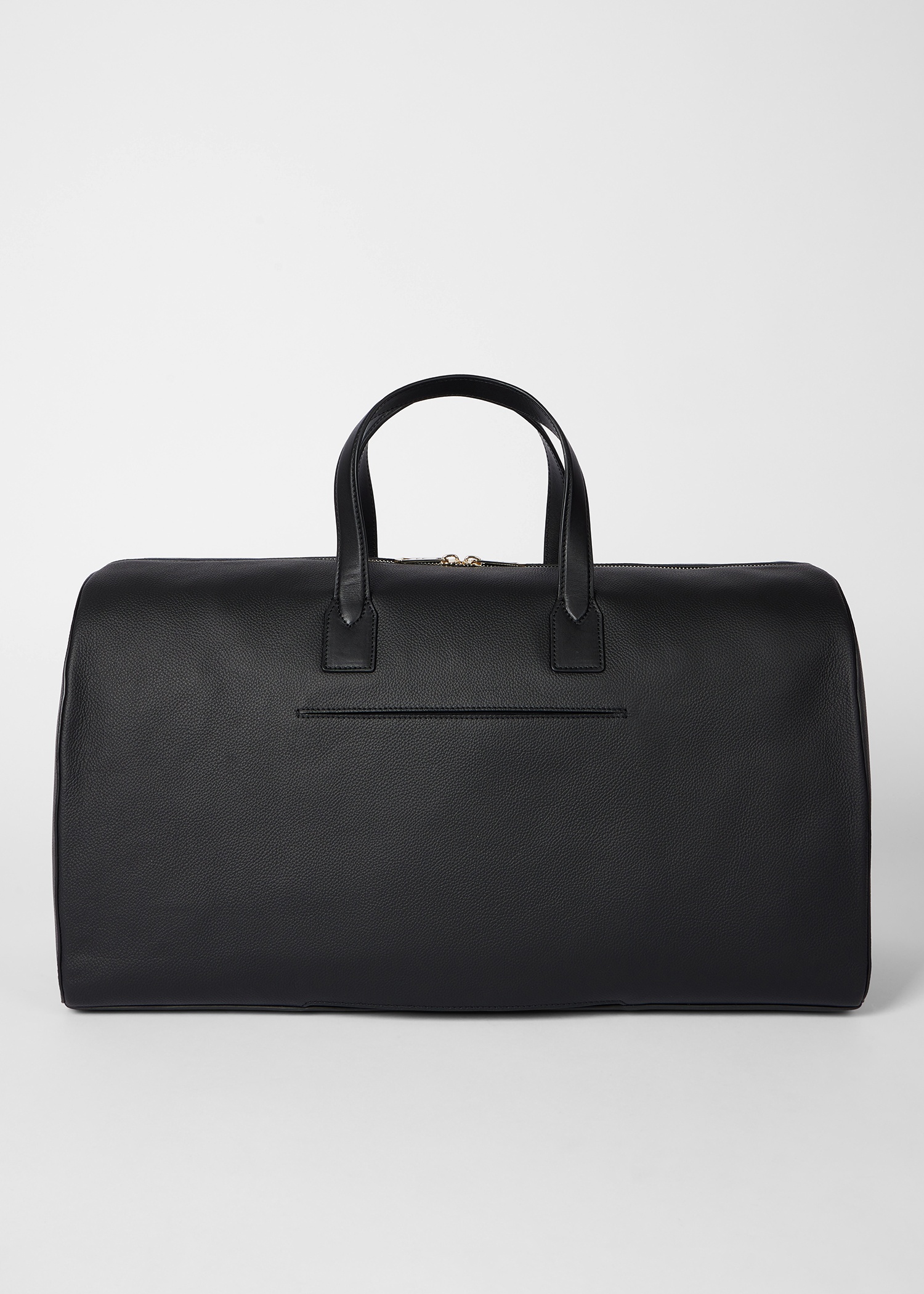 Black Leather 'Signature Stripe' Trim Holdall - 4