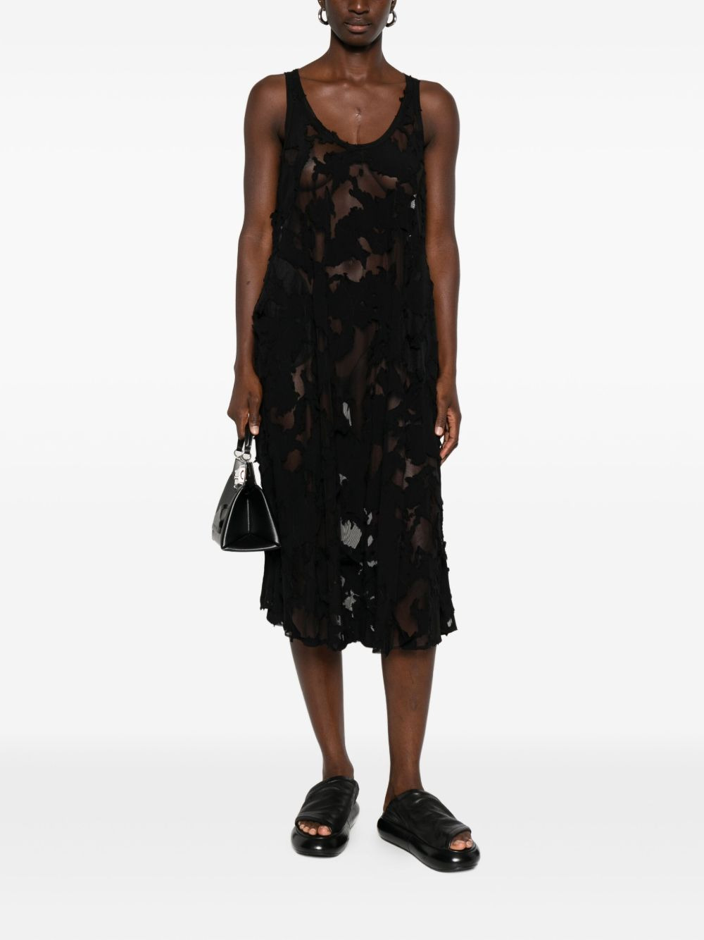 scoop neck midi dress - 2