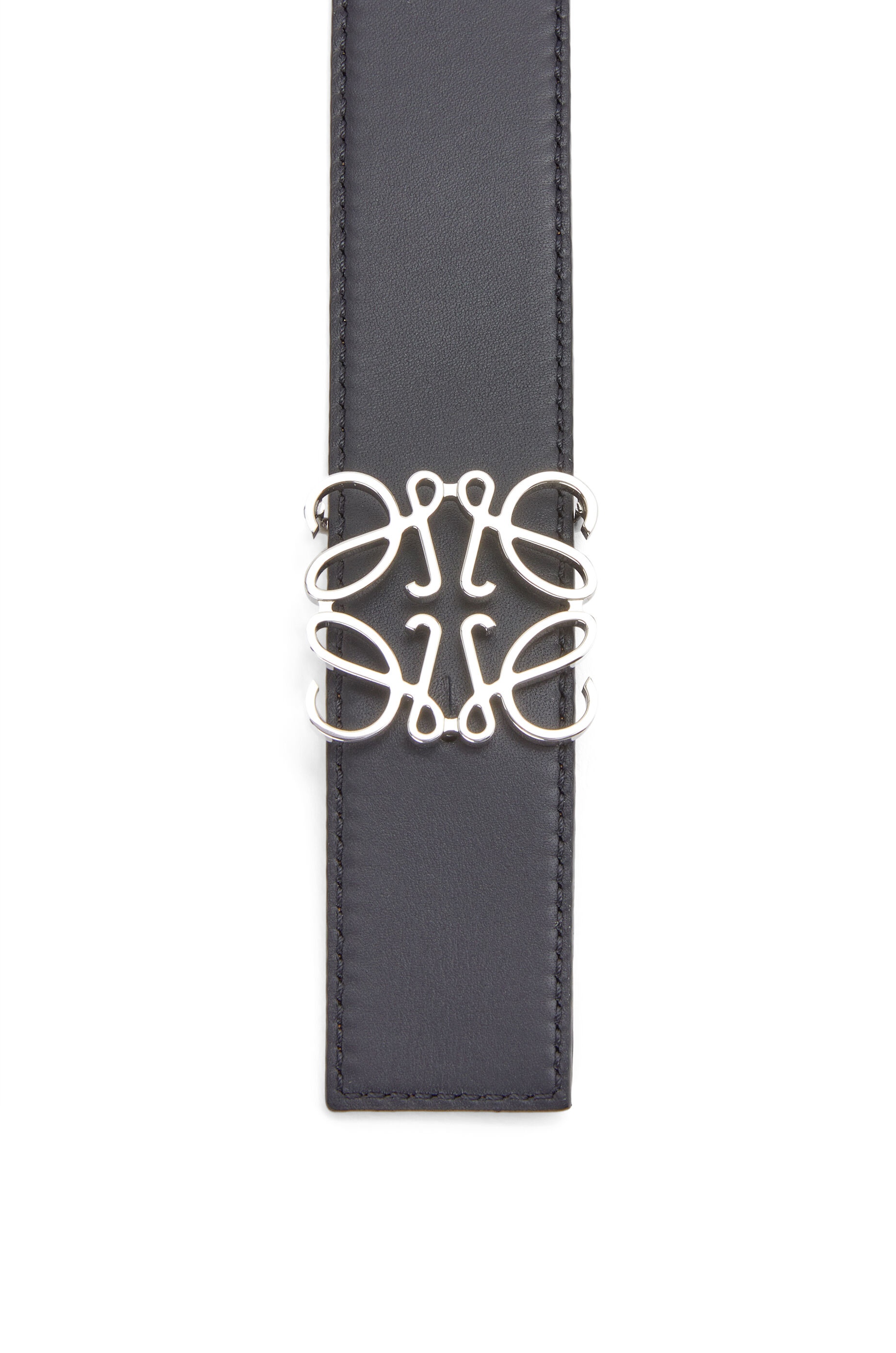 Reversible Anagram belt in soft grained calfskin and smooth calfskin - 4