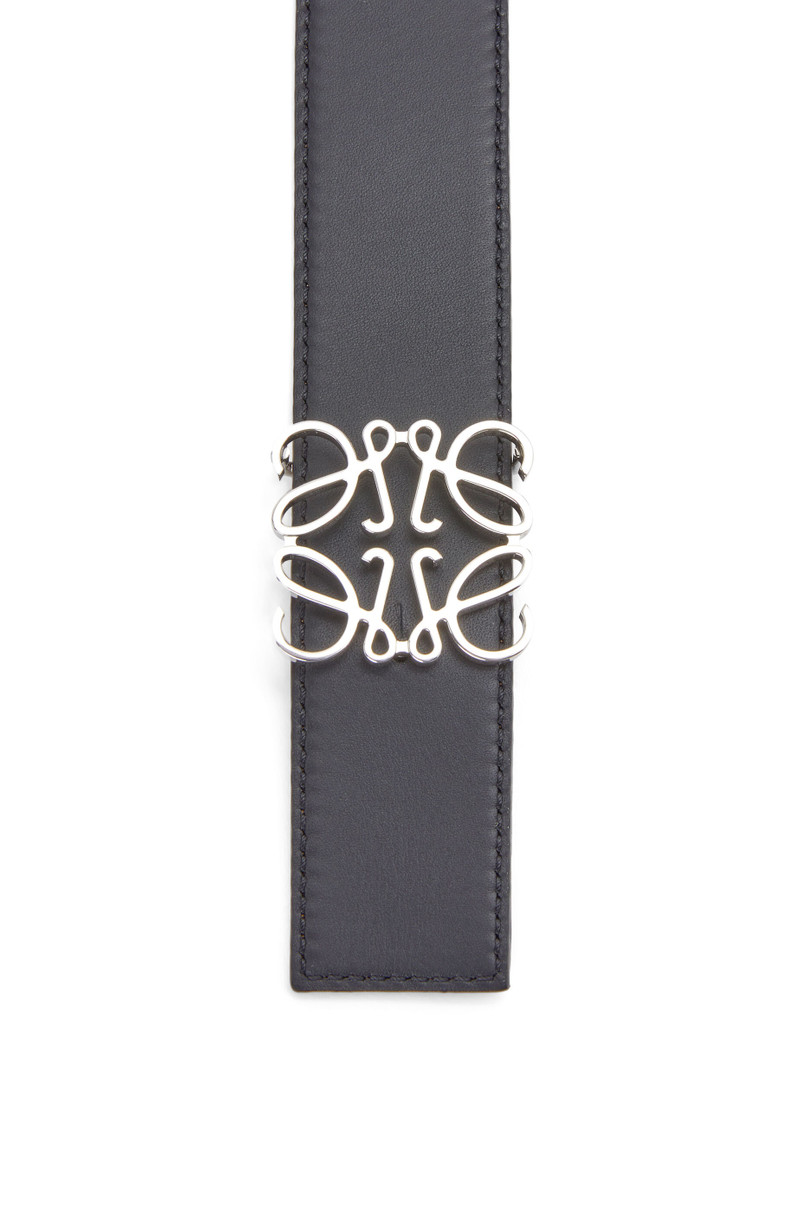 Reversible Anagram belt in soft grained calfskin and smooth calfskin 4