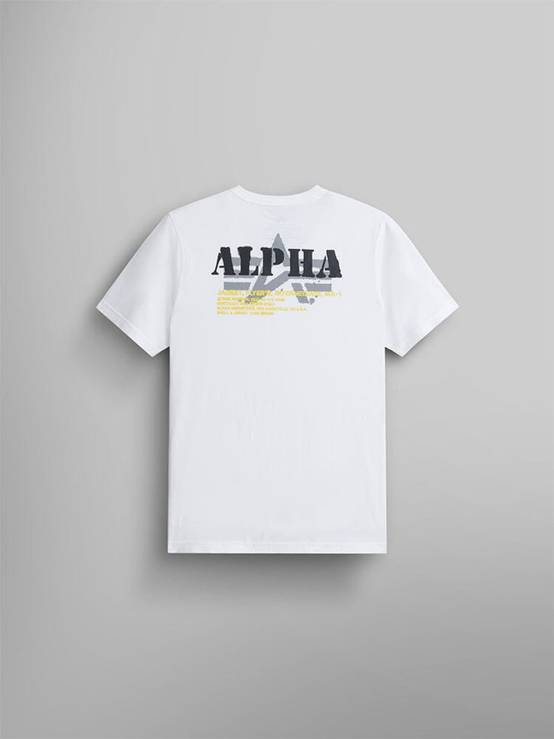 ALPHA INDUSTRIES ALPHA STENCIL T-SHIRT (WHITE) outlook