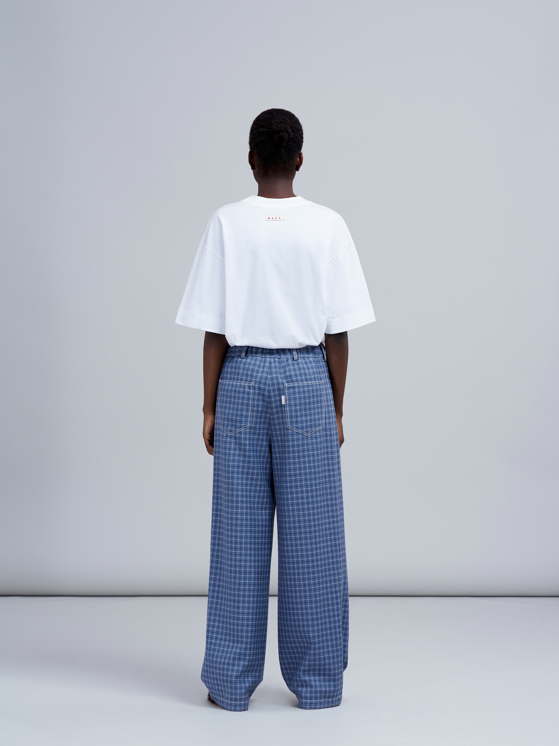 CHECK WOOL TROUSERS - 3