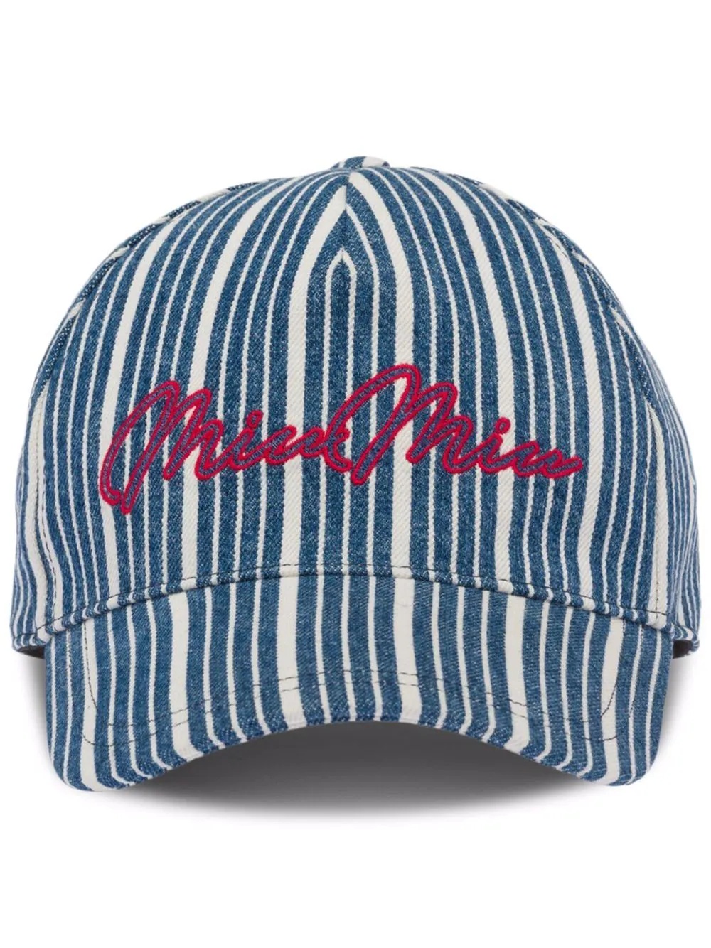 striped logo-print baseball cap - 1