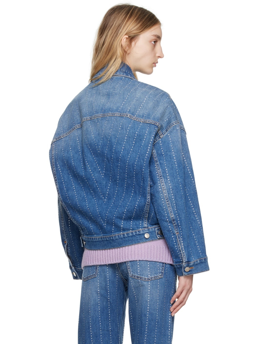 Blue Oversized Denim Jacket - 3