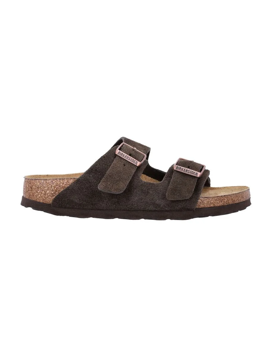 Birkenstock Suede Arizona Sandals Mocha Brown - 1
