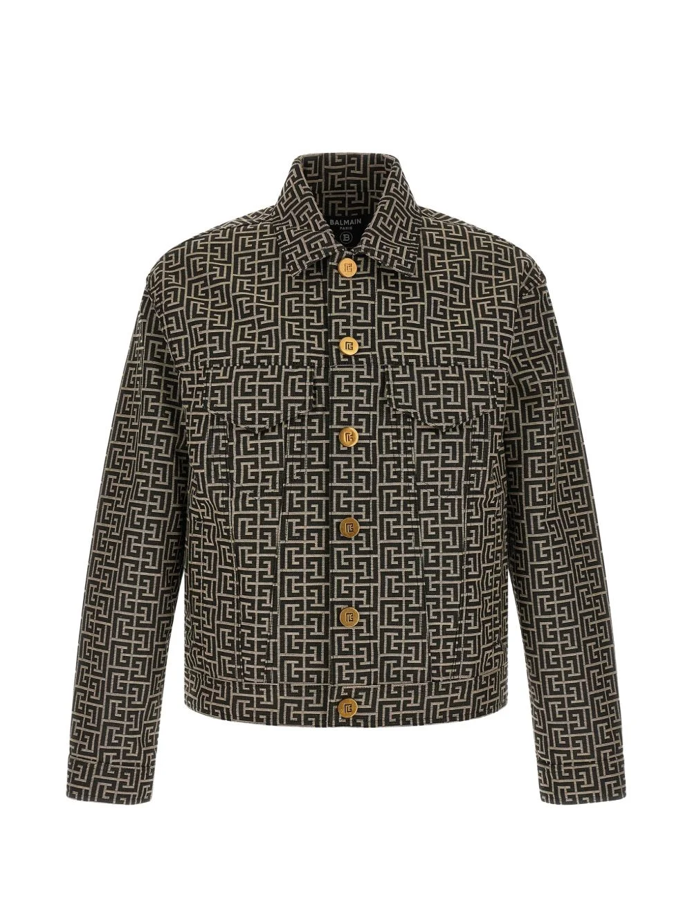 monogram jacquard jacket - 1