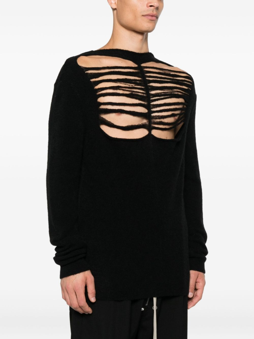 Ls cut-out front sweater - 3