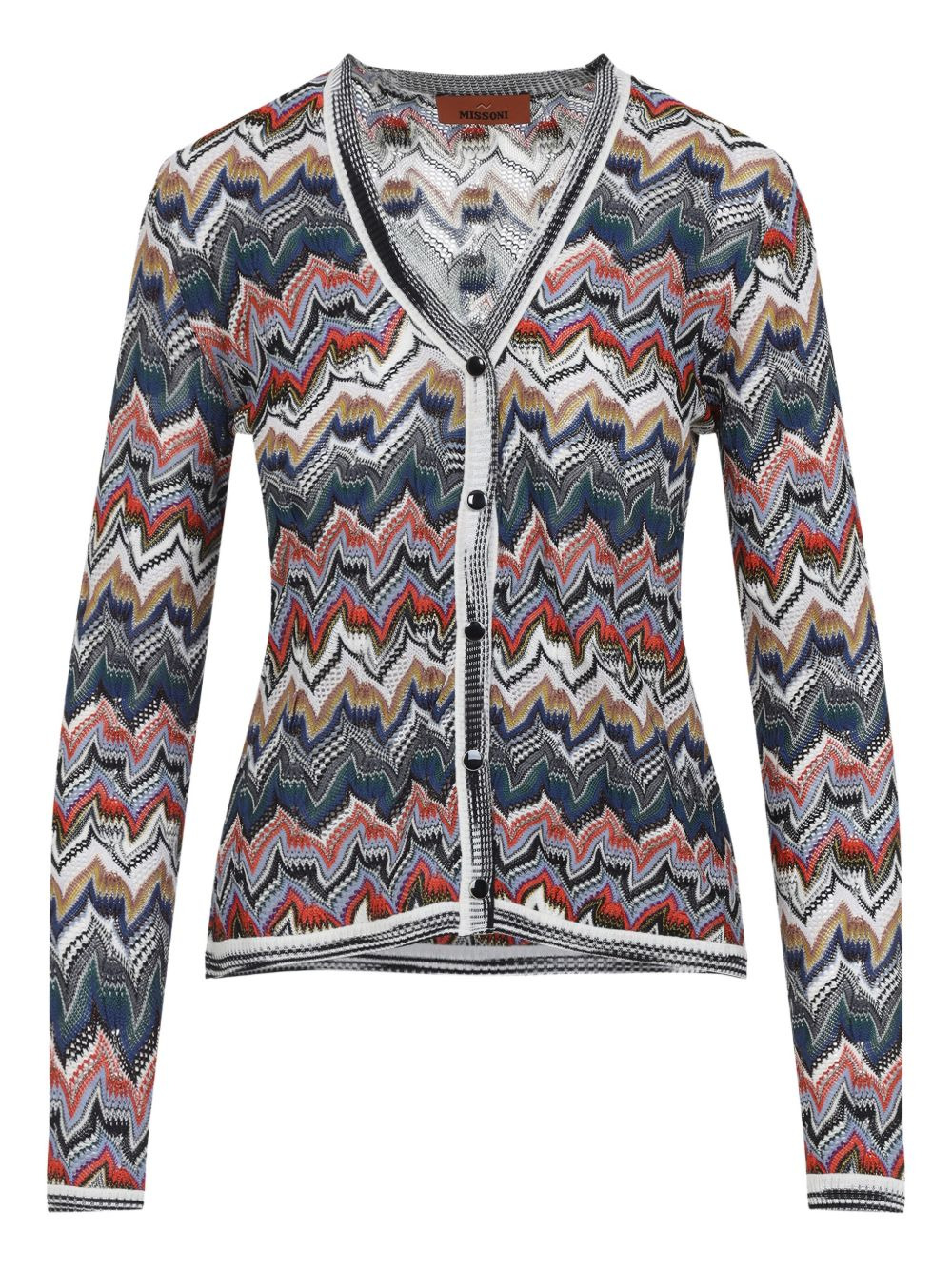 zigzag-knit cardigan - 3