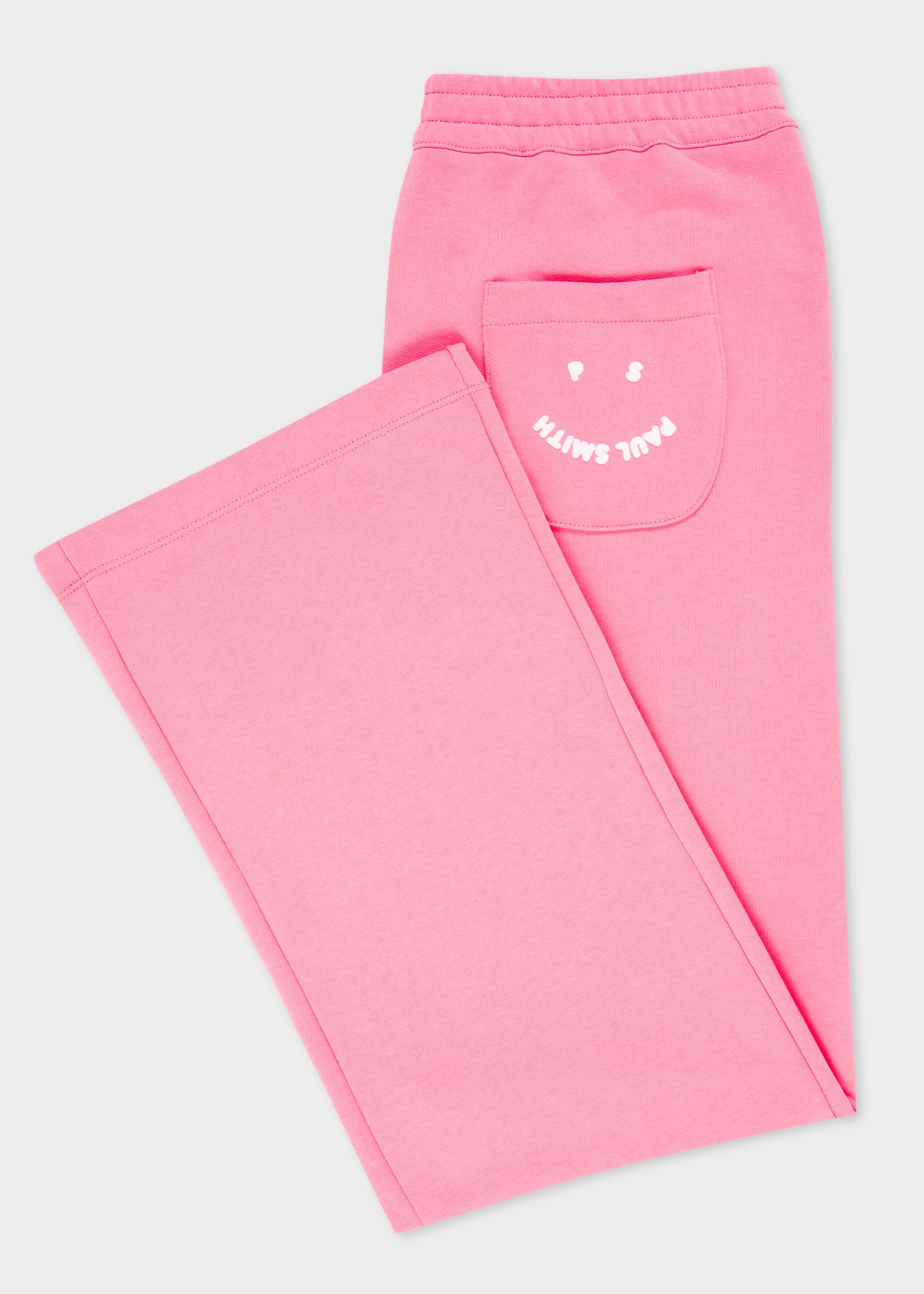 Pink 'Happy' Wide Leg Sweatpants - 2