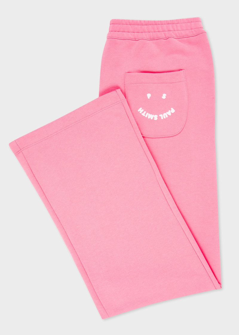 Paul Smith Pink 'Happy' Wide Leg Sweatpants outlook