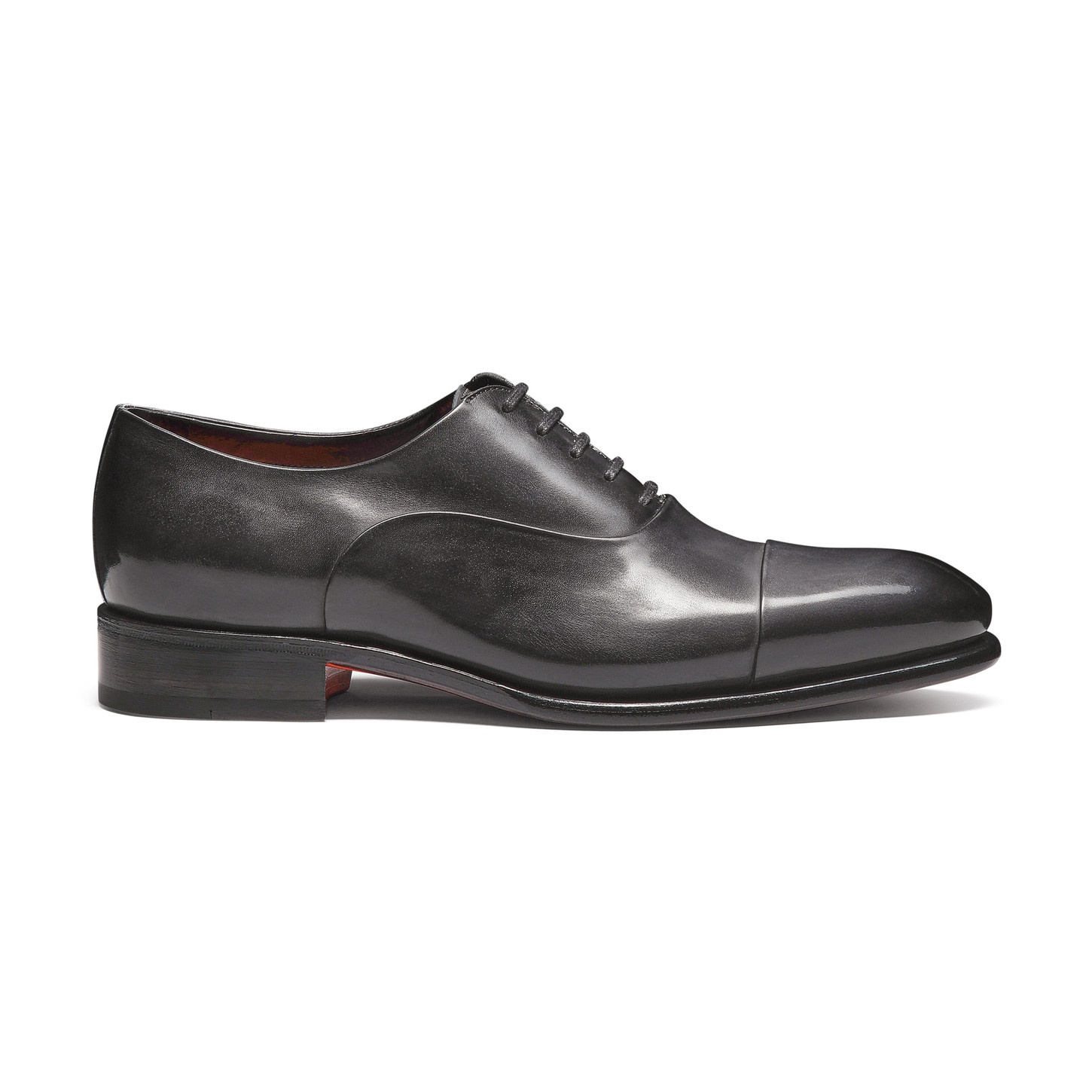 Men's grey leather Oxford shoe - 1