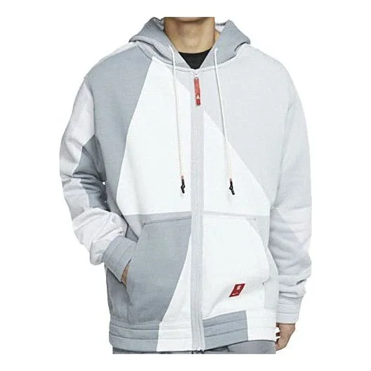 Nike Kyrie Irving Zipper Basketball Sports Fleece Lined Hooded Jacket Gray BV9286-100 - 1