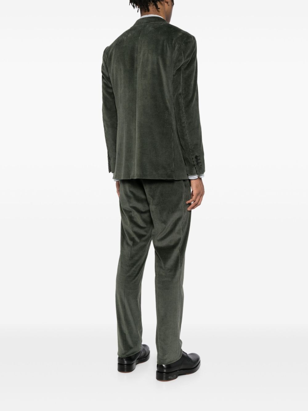 corduroy single-breasted suit - 4