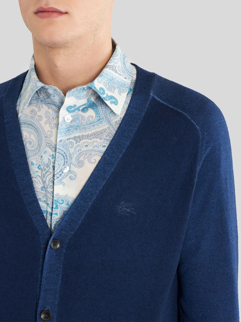 Etro SET-IN SLEEVE CARDIGAN WITH LOGO outlook
