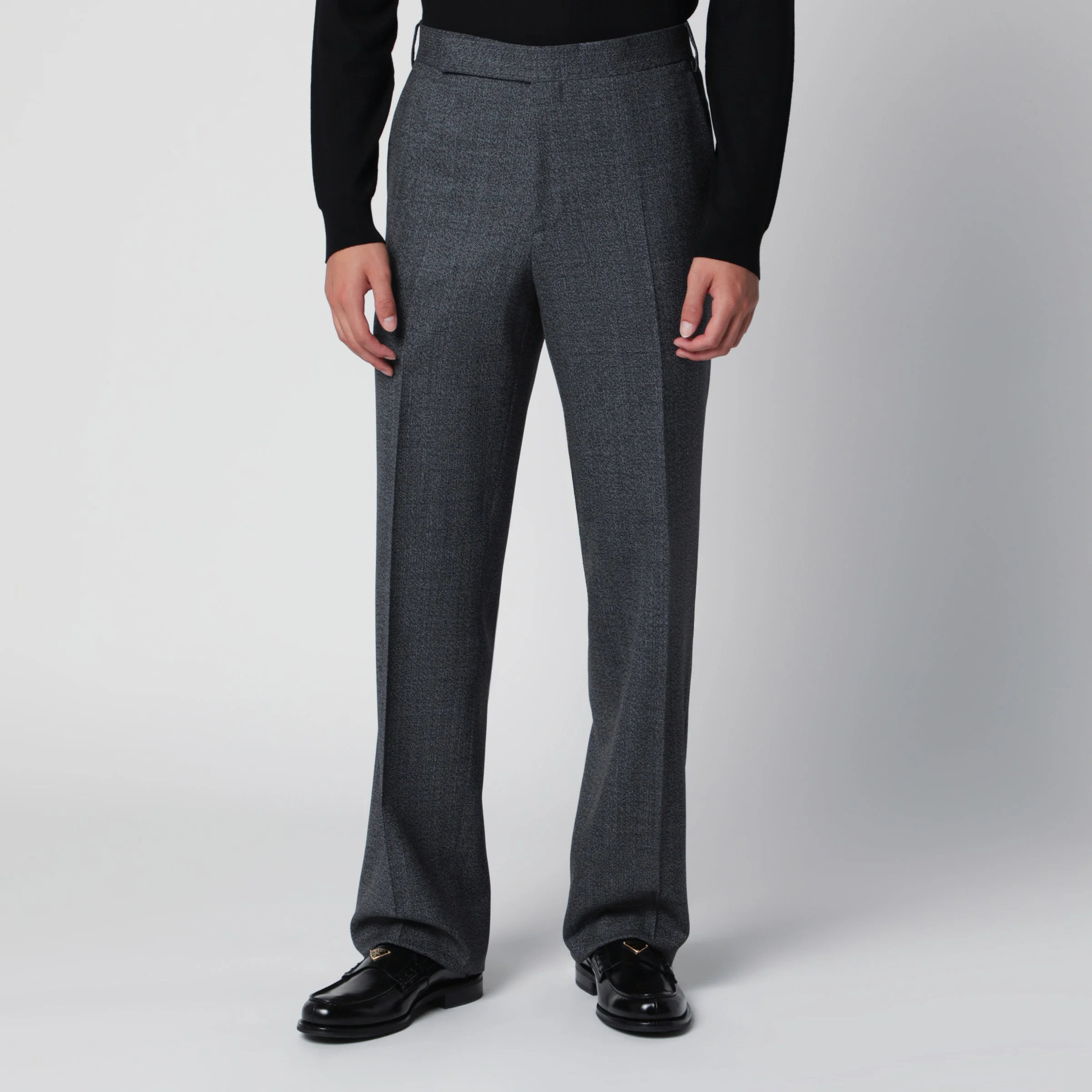 Grey trousers in wool - 1