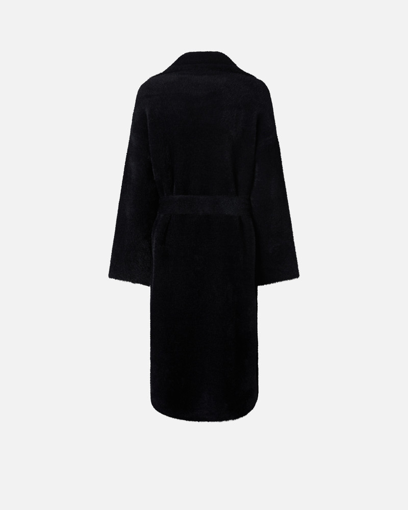 FAUX FUR WRAPAROUND COAT WITH BELT 6