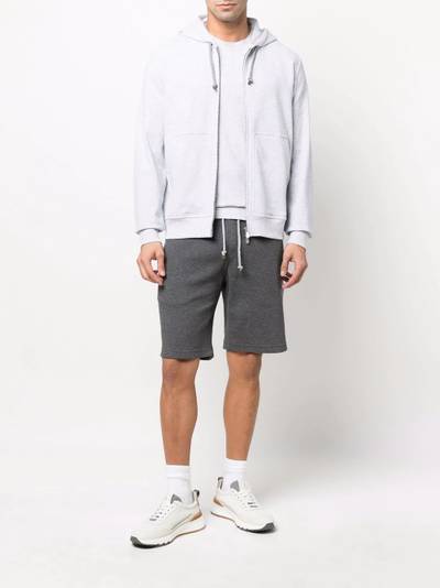 Brunello Cucinelli zipped-up cotton hoodie outlook