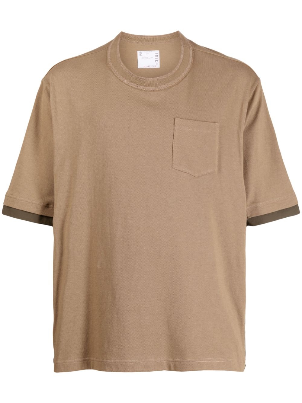 panelled cotton T-shirt - 2