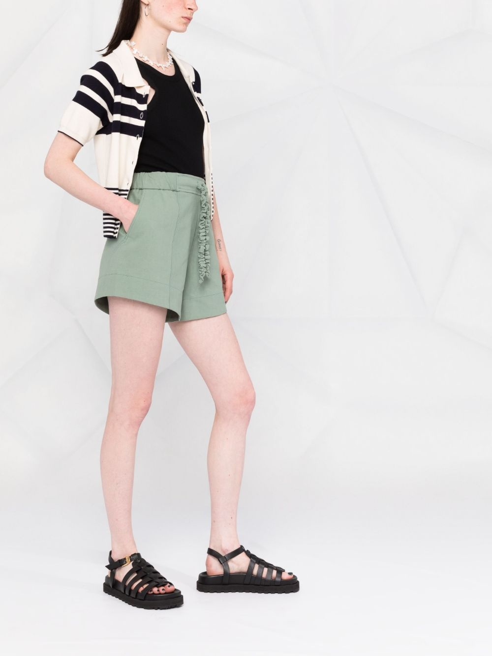 drawstring suiting shorts - 6