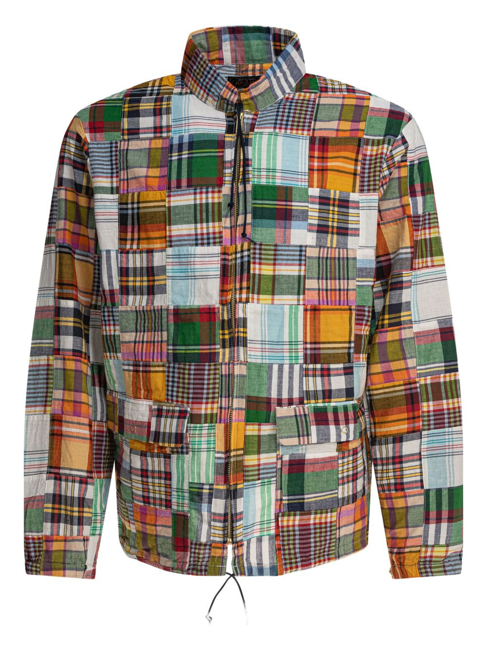 patchwork zip-up jacket - 1