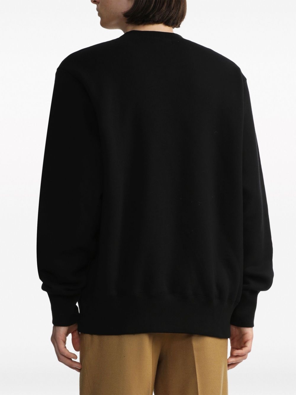 logo-print cotton sweatshirt - 4