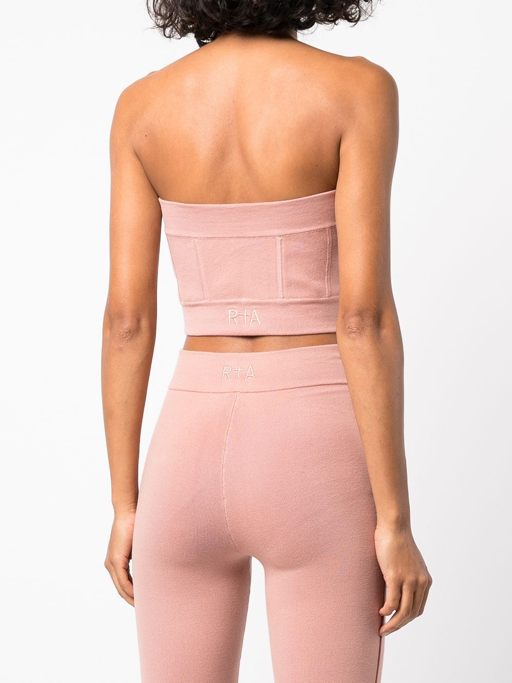strapless cropped top - 4
