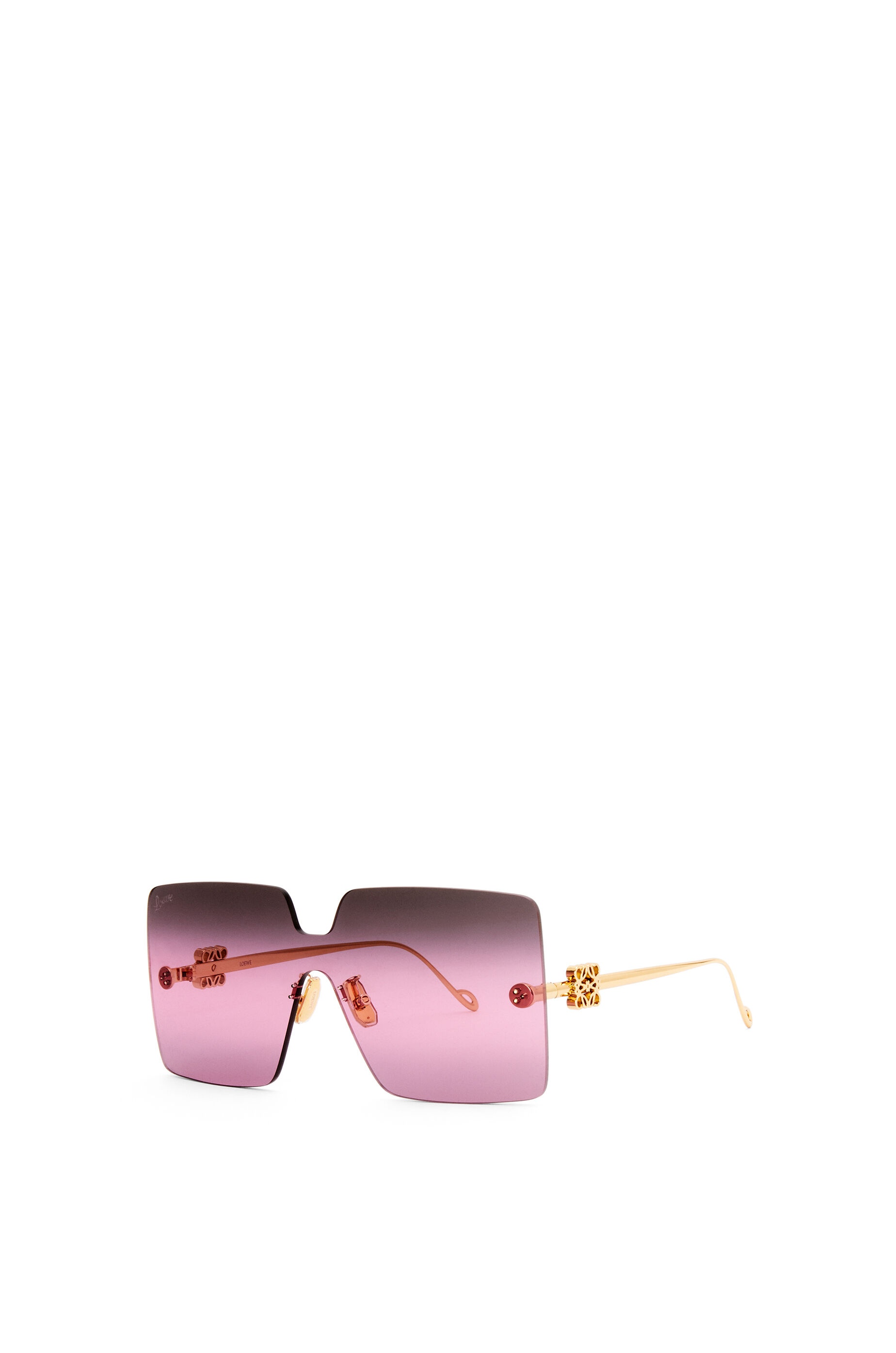 Rimless mask sunglasses in metal - 2
