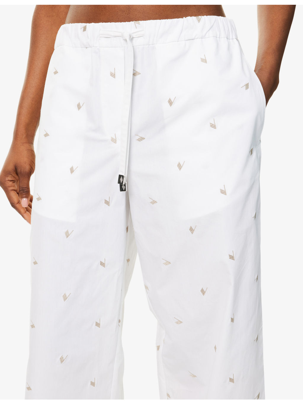 Monogram Straight-Leg Cotton-Blend Trousers - 5