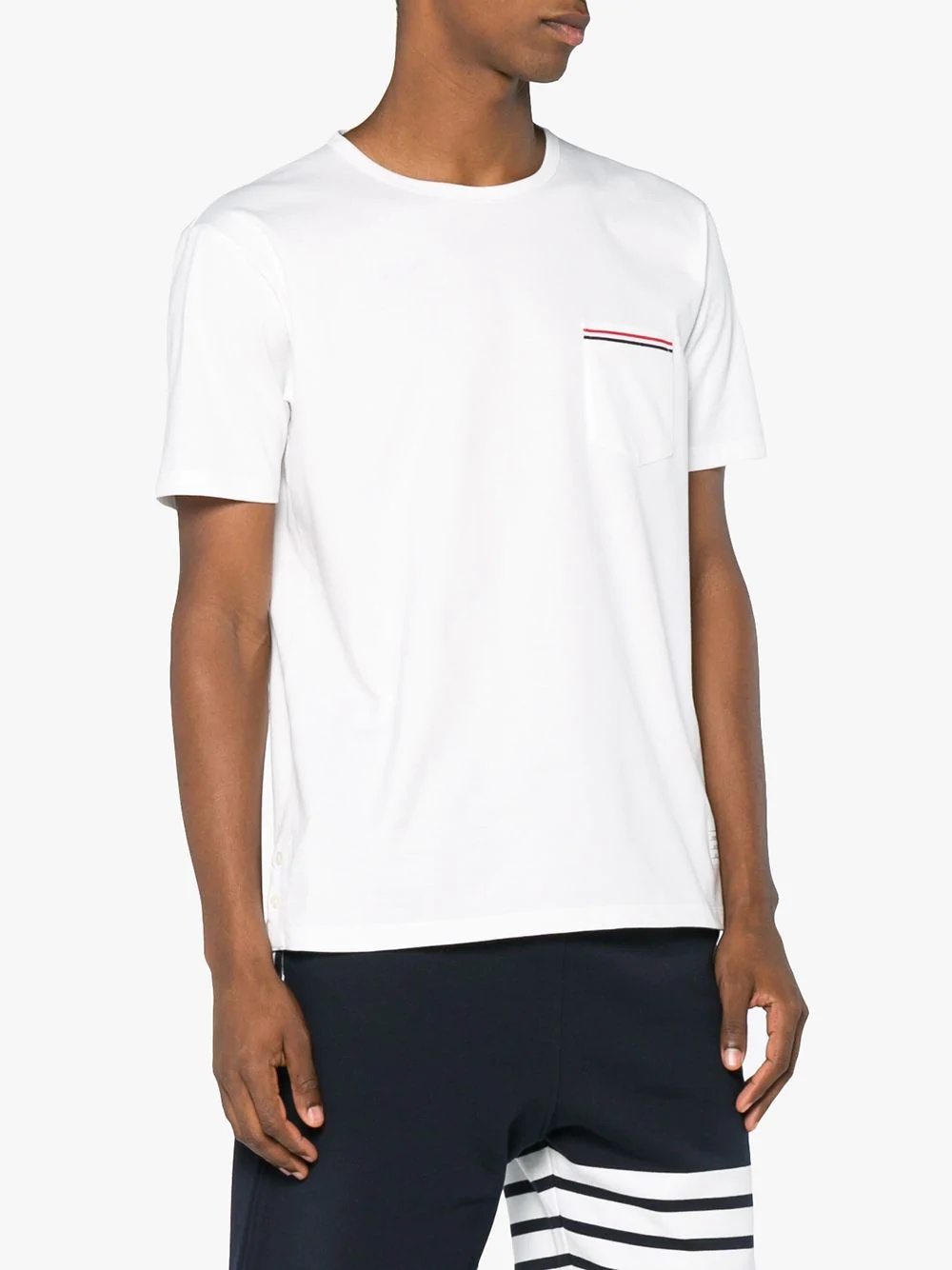 Thom Browne Rwb Pocket Trim Short-Sleeve Tee | farfetch