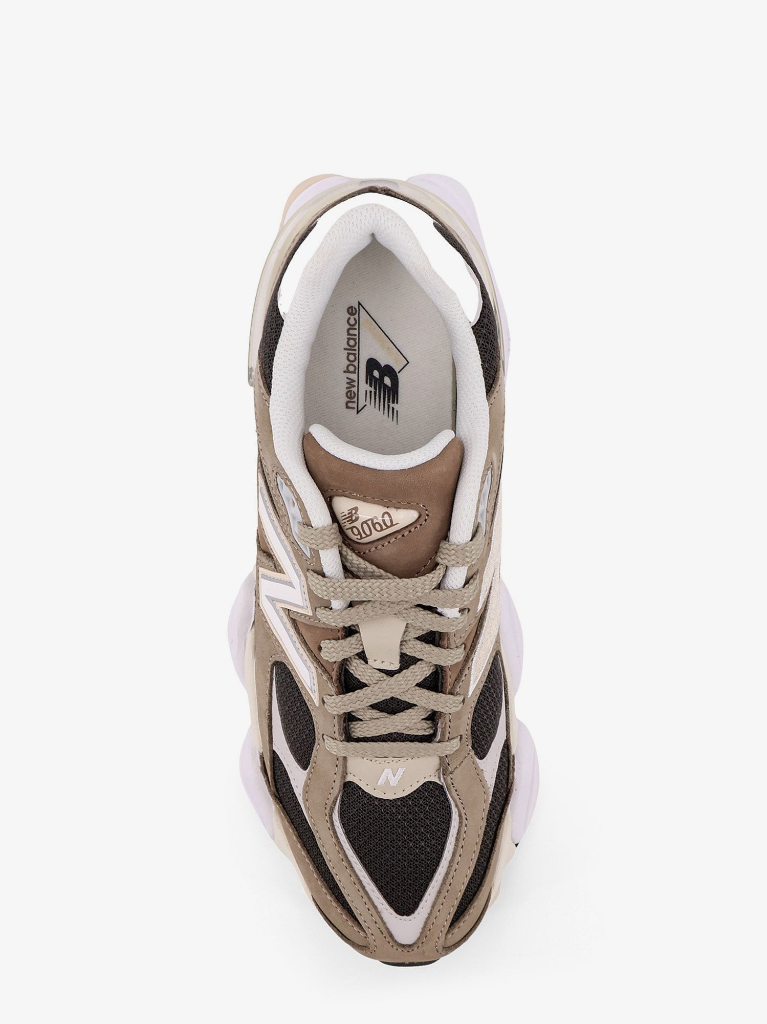 New Balance 9060 Low-Top Mesh Sneakers With Suede Interts - 5