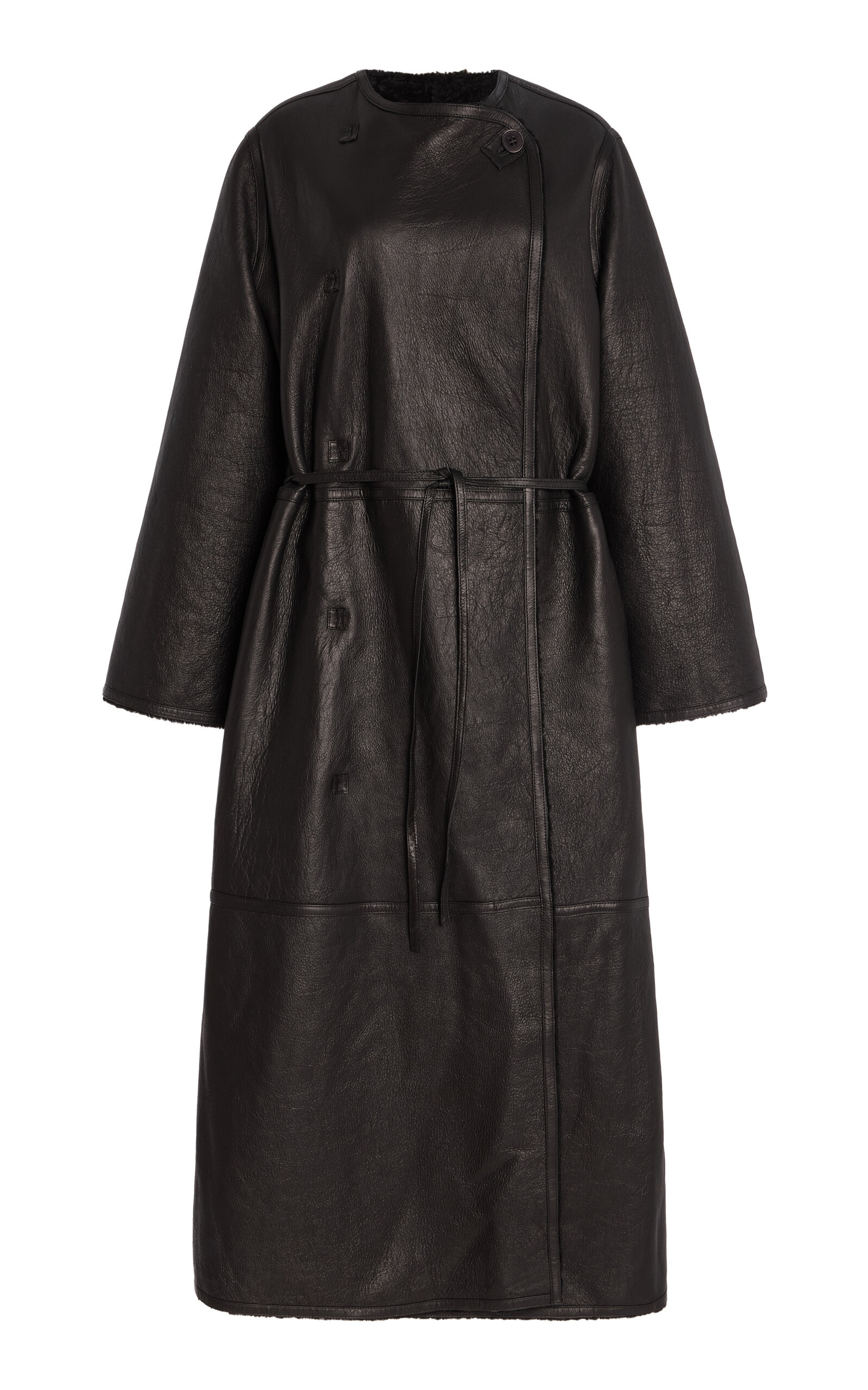 Sandria Reversible Shearling Coat black - 7