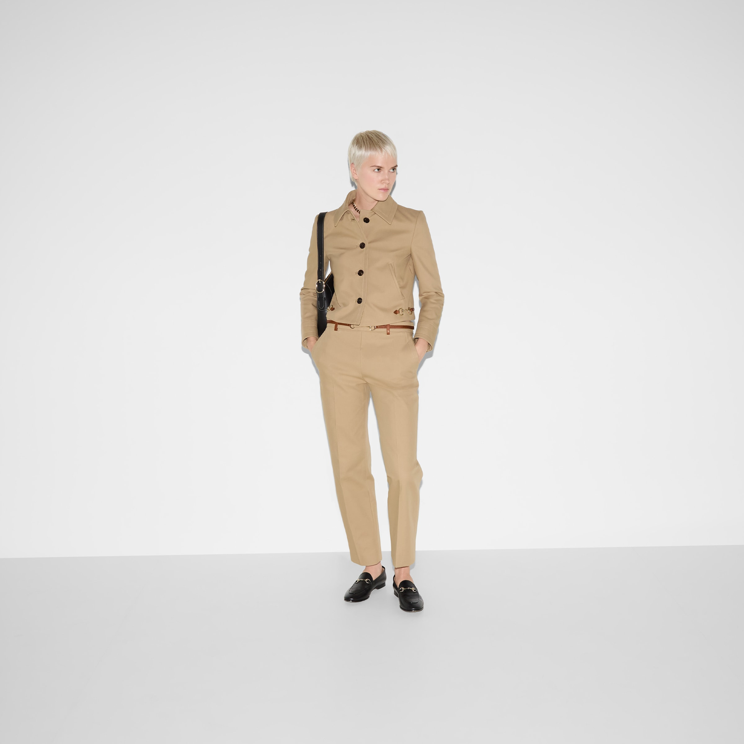 Cotton drill pants with Horsebit - 6