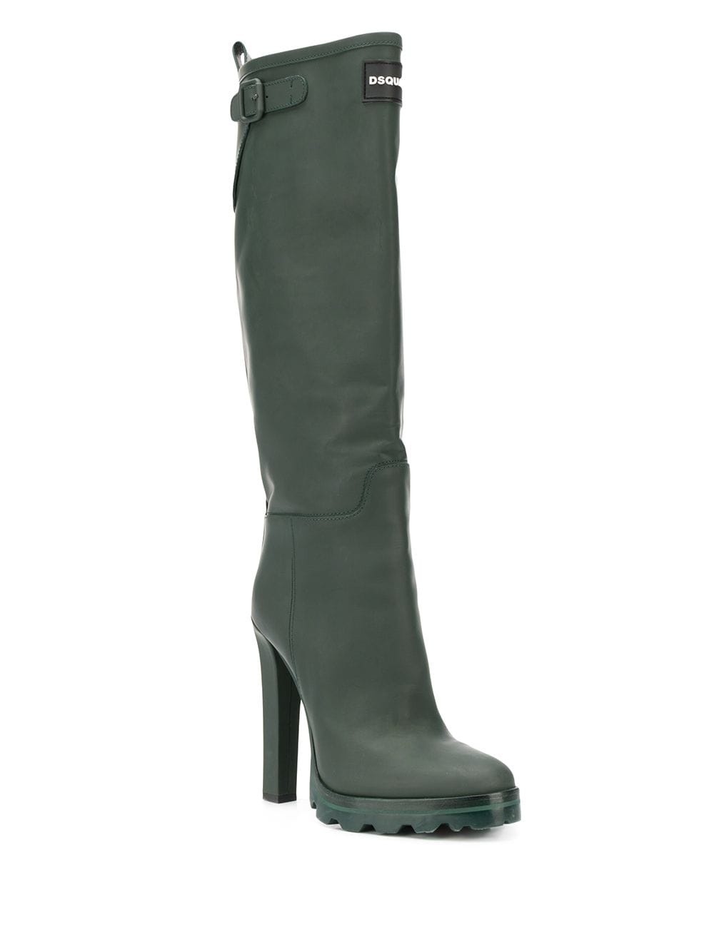 stiletto-heel knee-high rain boots - 2