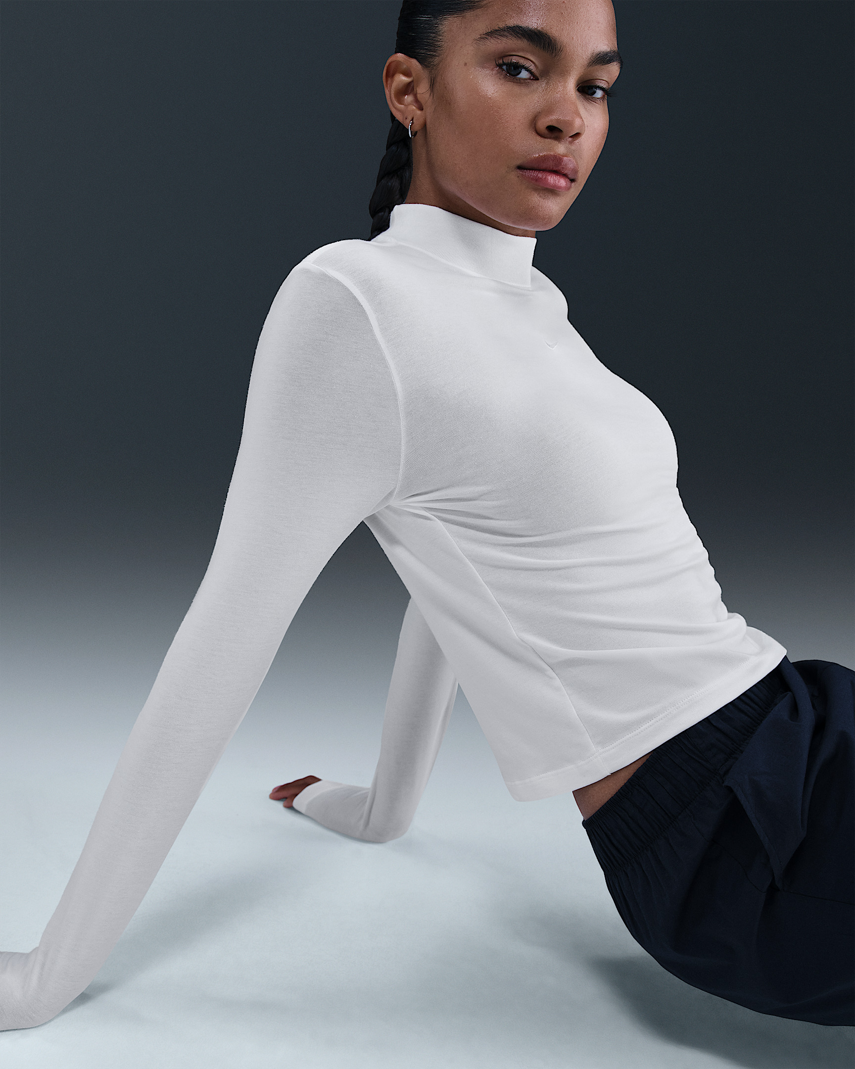 Nike Sportswear Chill Knit Women's Slim Long-Sleeve Mock-Neck T-Shirt - 3