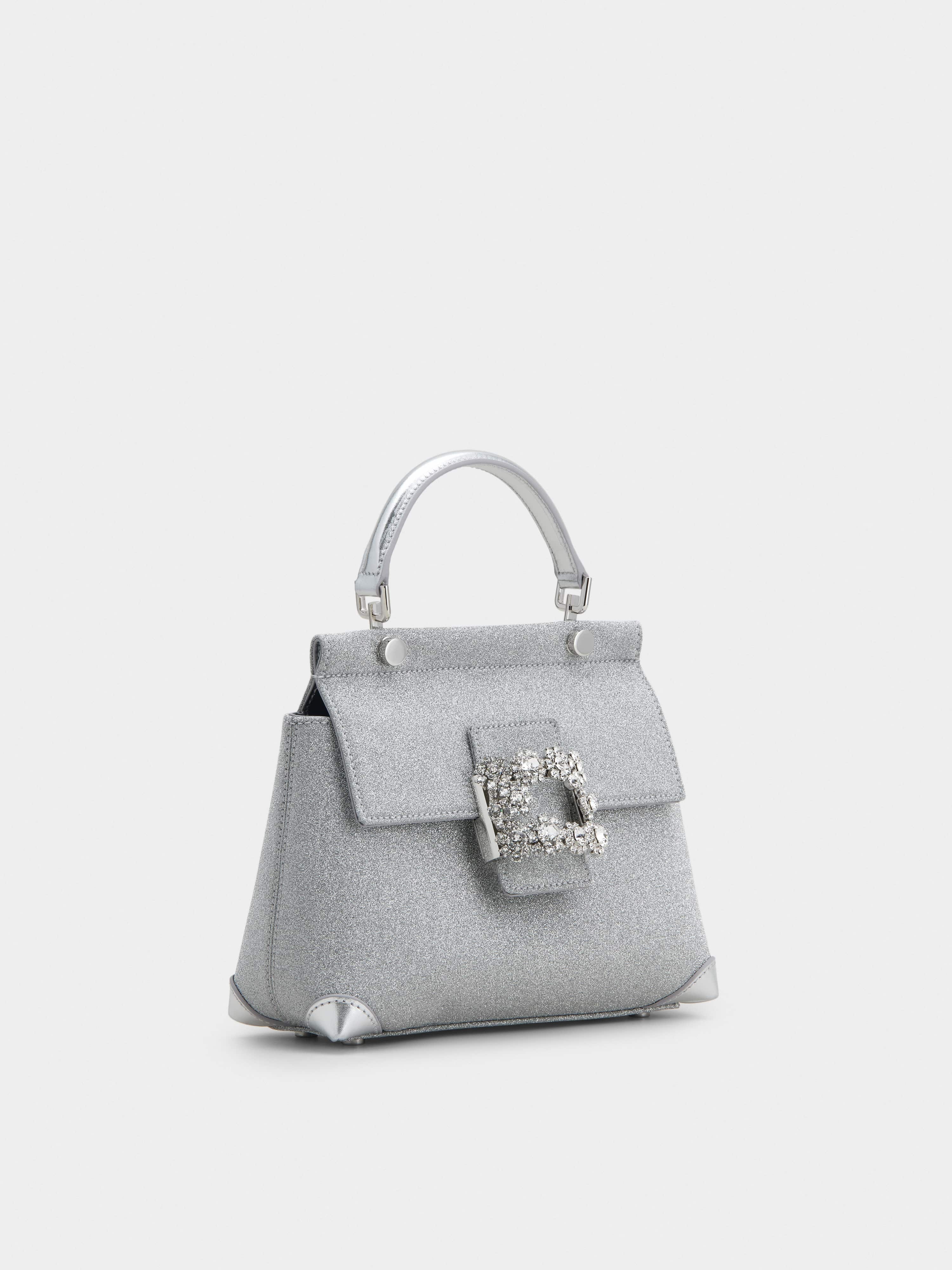 Viv' Cabas Flower Strass Buckle Mini Bag in Fabrics - 3