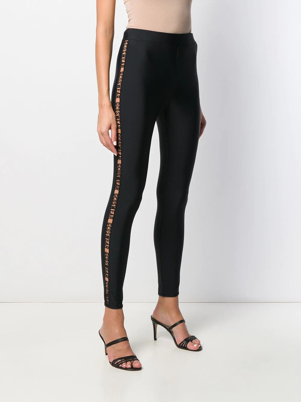 embroidered logo leggings - 3