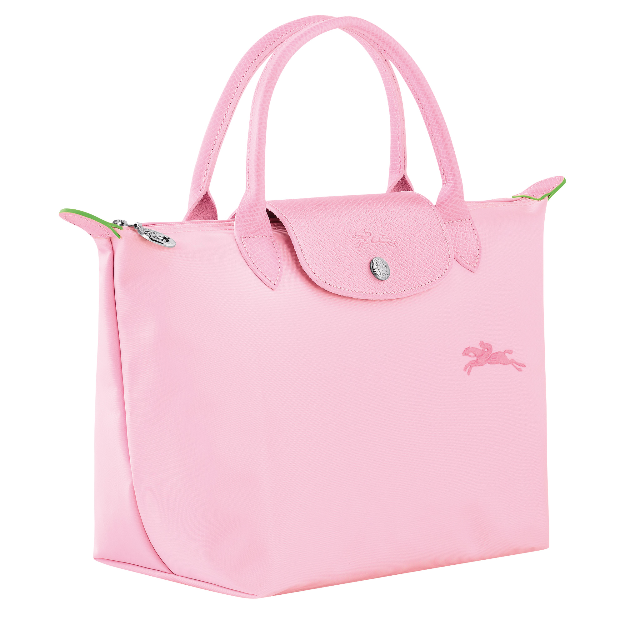 Longchamp Le Pliage Green S Handbag Pink Recycled canvas REVERSIBLE