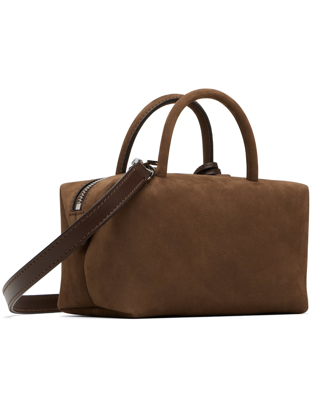 Brown Holdalls Suede Bag - 3