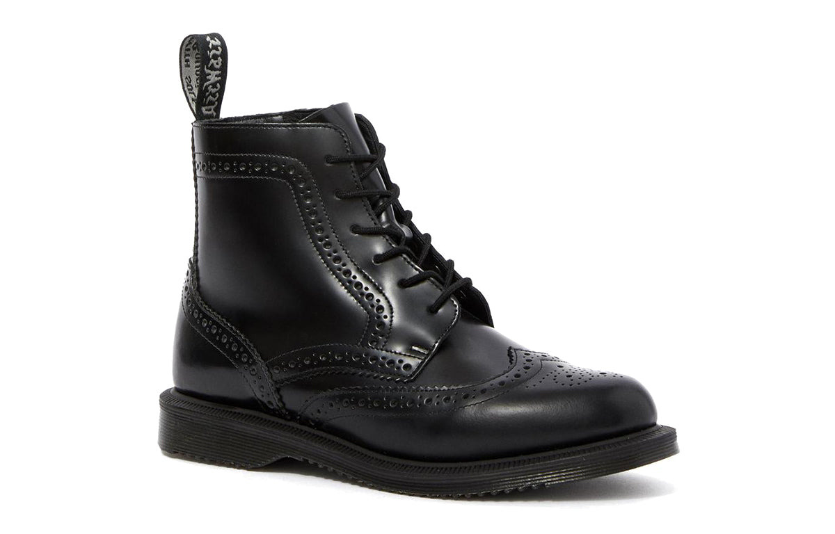 (WMNS) Dr.Martens Delphine Smooth Dress Boots 'Black' 22650001 - 3