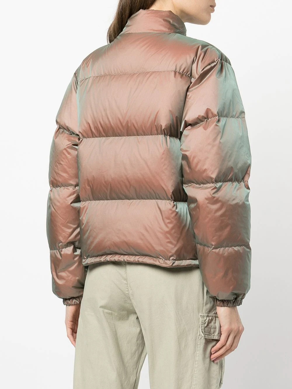 iridescent-effect padded jacket - 4