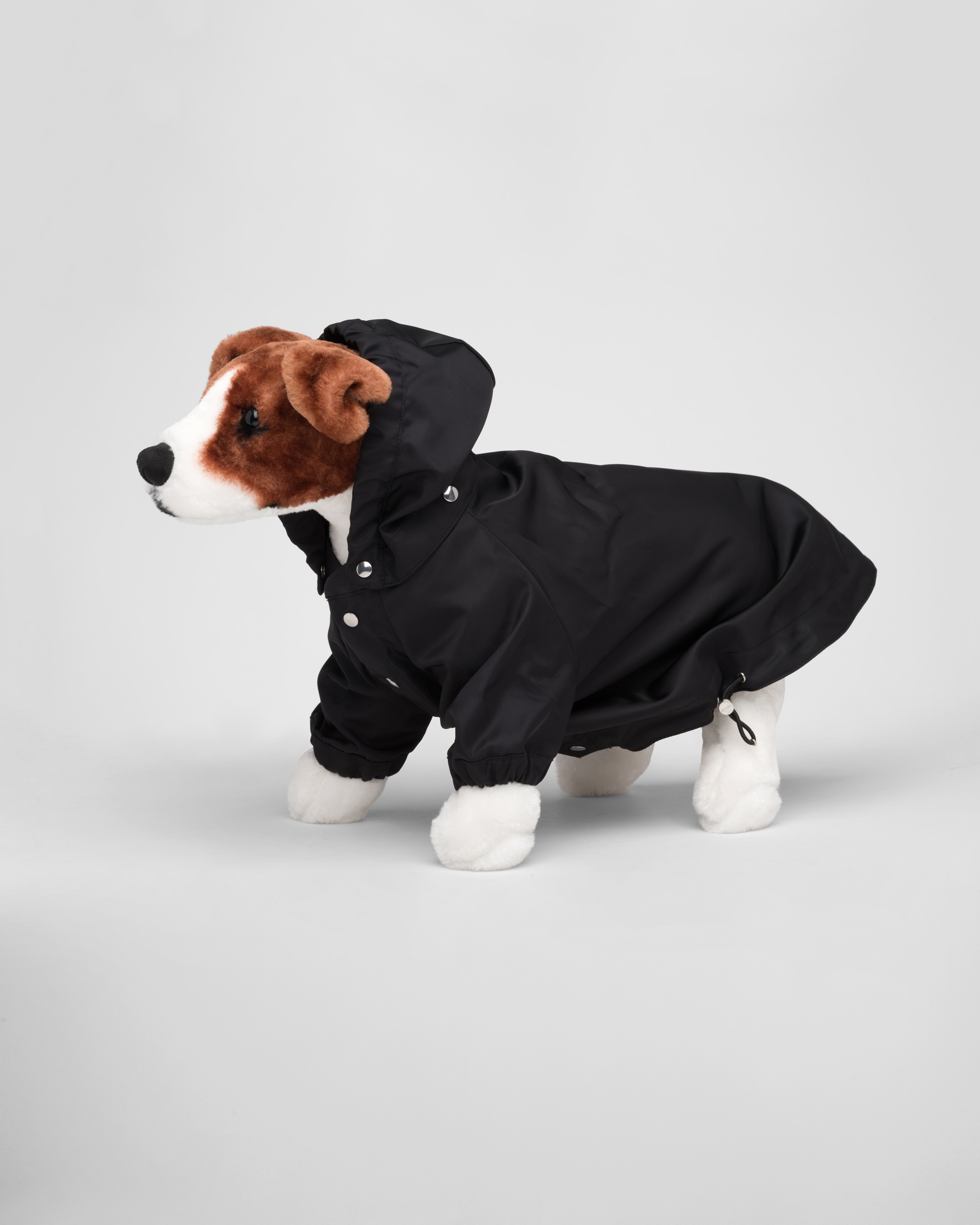 Re-Nylon dog raincoat with hood - 1