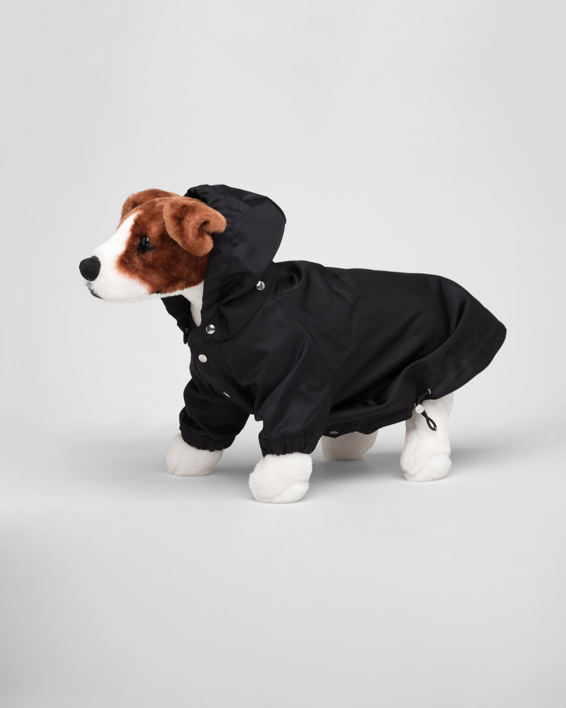 Re-Nylon dog raincoat with hood 1