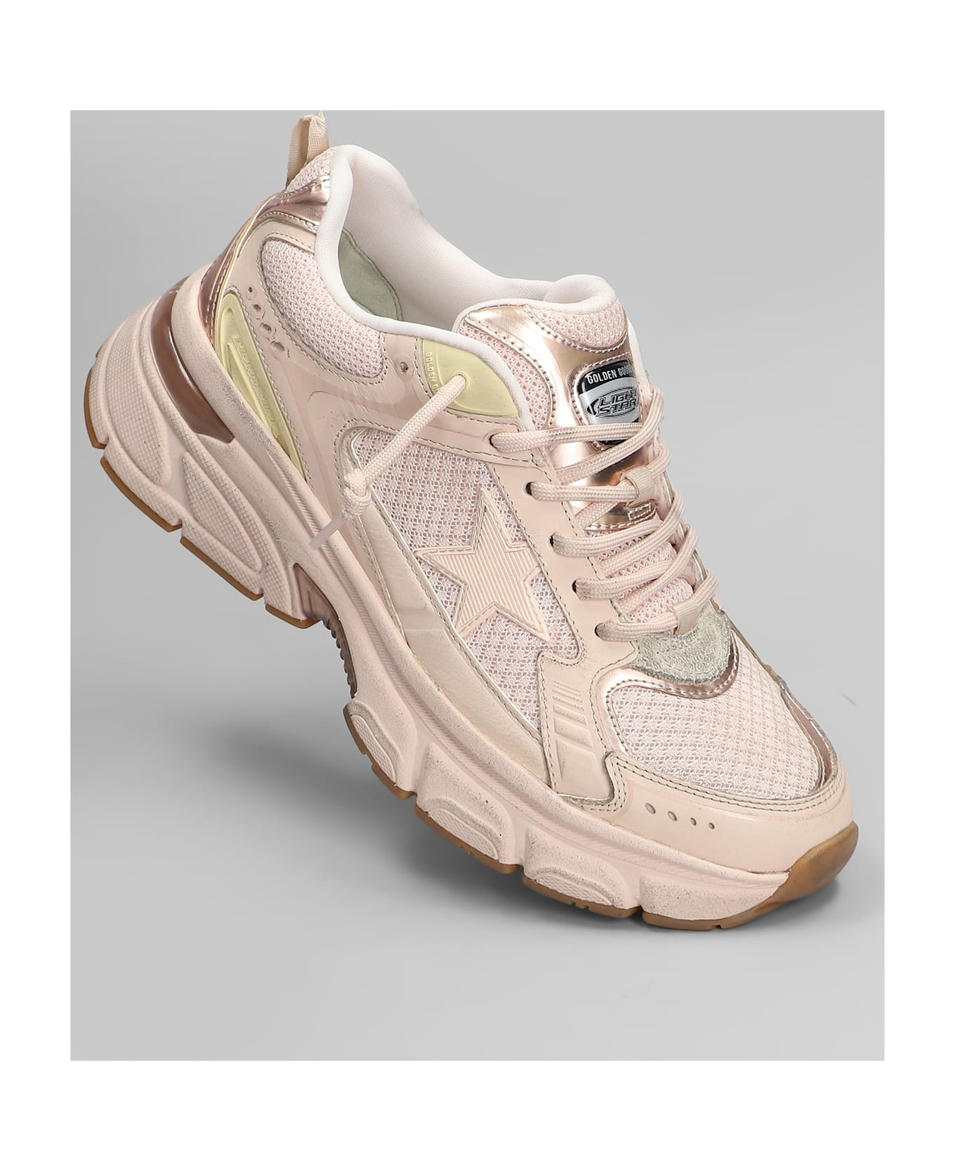 Lightstar Sneakers In Rose-pink Leather And Fabric - 5