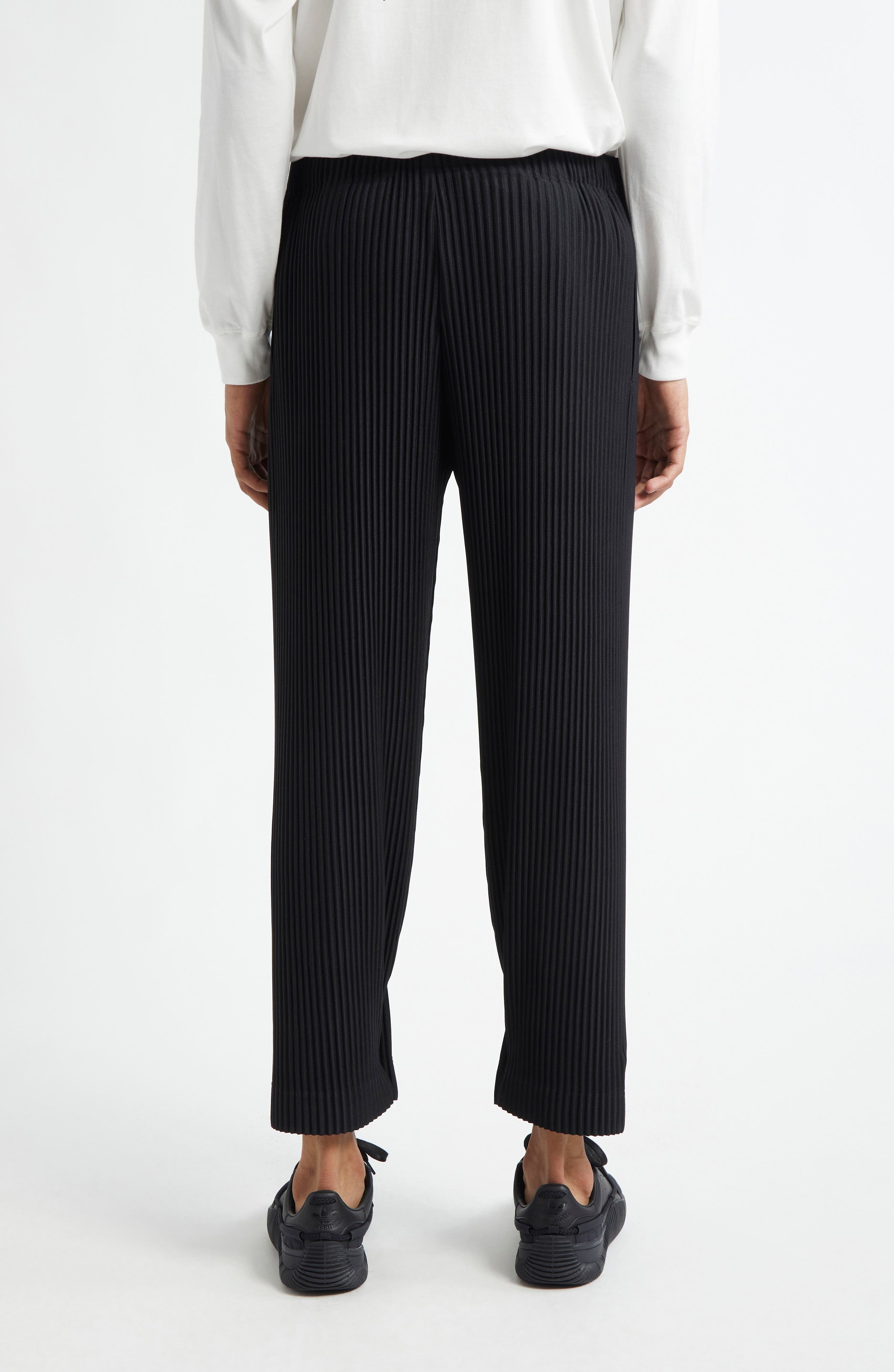 Homme Plissé Issey Miyake Bottoms 1 Pleated Straight Leg Pants in Black at Nordstrom - 3
