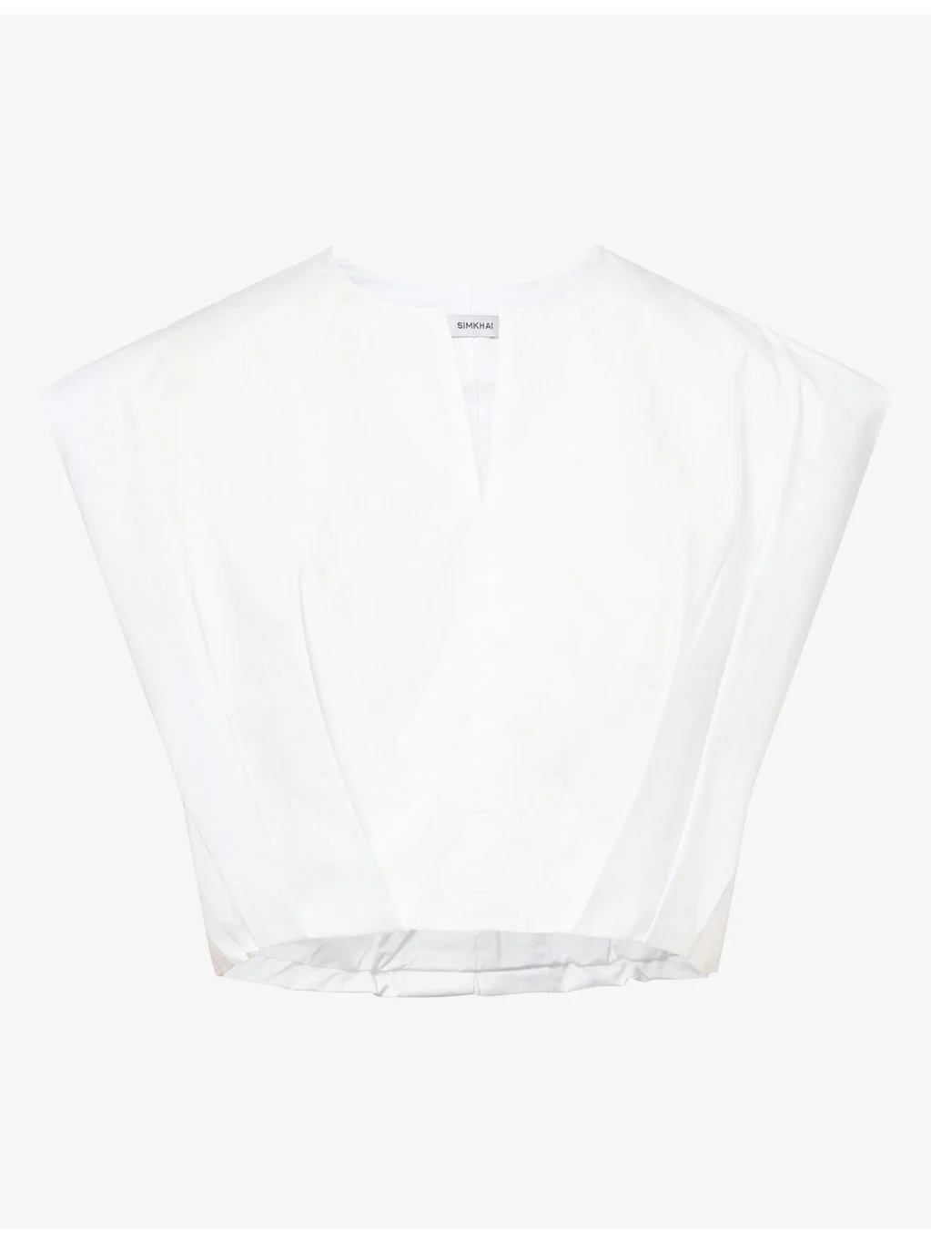 Wrenli Pleated Cotton-Blend Top - 1