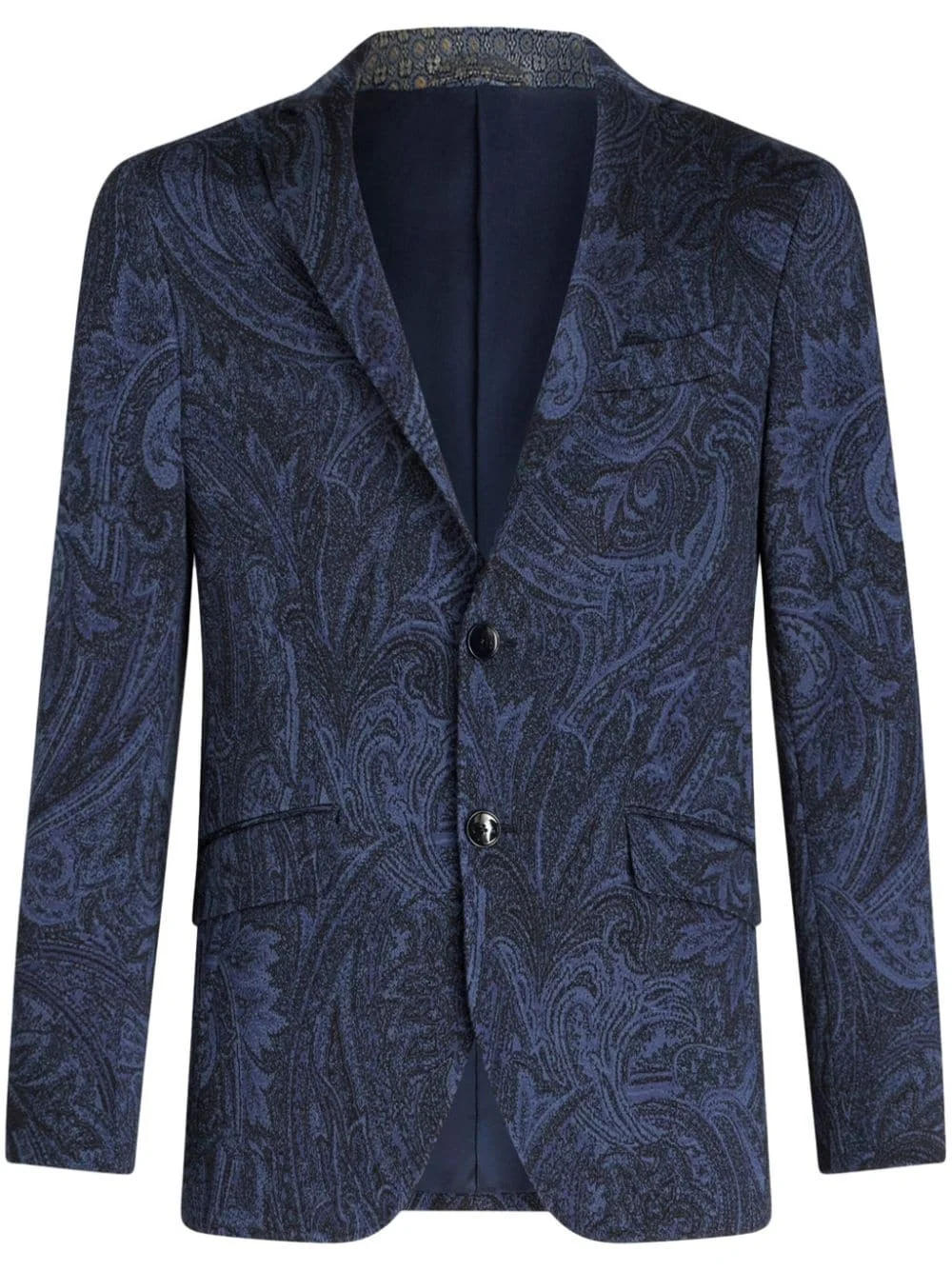 paisley-print single-breasted blazer - 1
